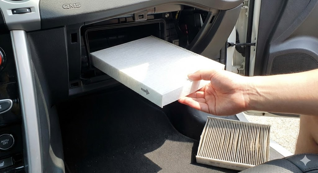 QM5 자동차 에어컨 냄새 제거 필터 교체